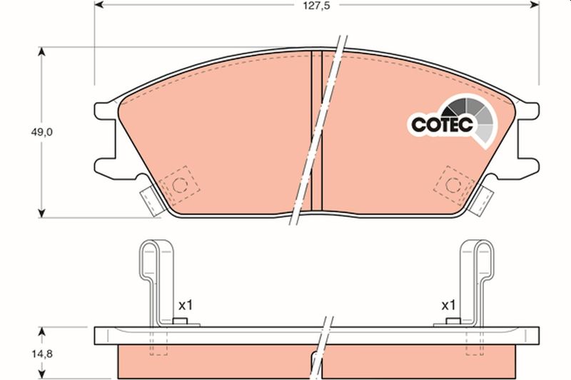 Brake Pad Set, disc brake TRW GDB893