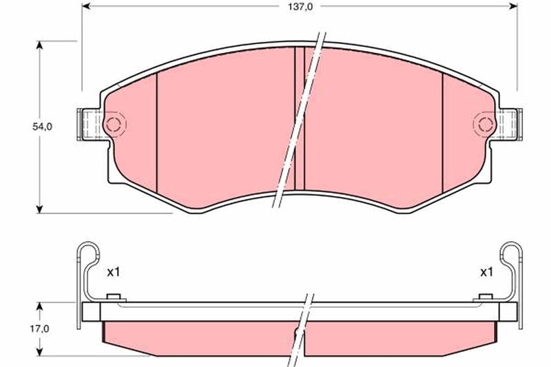 Brake Pad Set, disc brake TRW GDB895