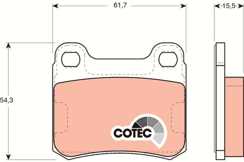 Brake Pad Set, disc brake TRW GDB911