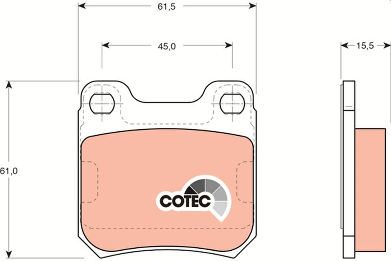 Brake Pad Set, disc brake TRW GDB915