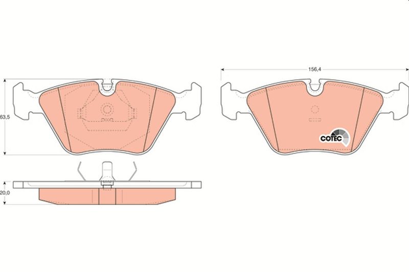 Brake Pad Set, disc brake TRW GDB916