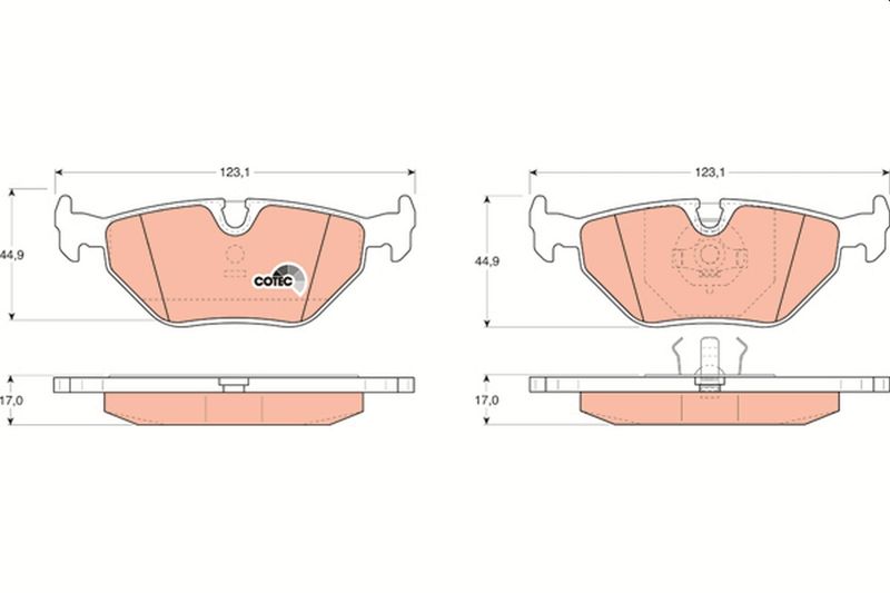 Brake Pad Set, disc brake TRW GDB917