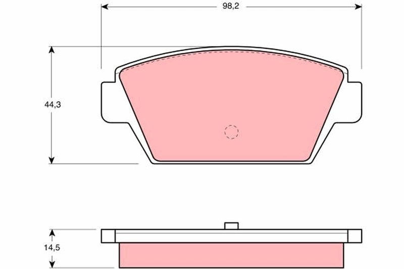 Комплект гальмівних накладок, дискове гальмо TRW GDB945