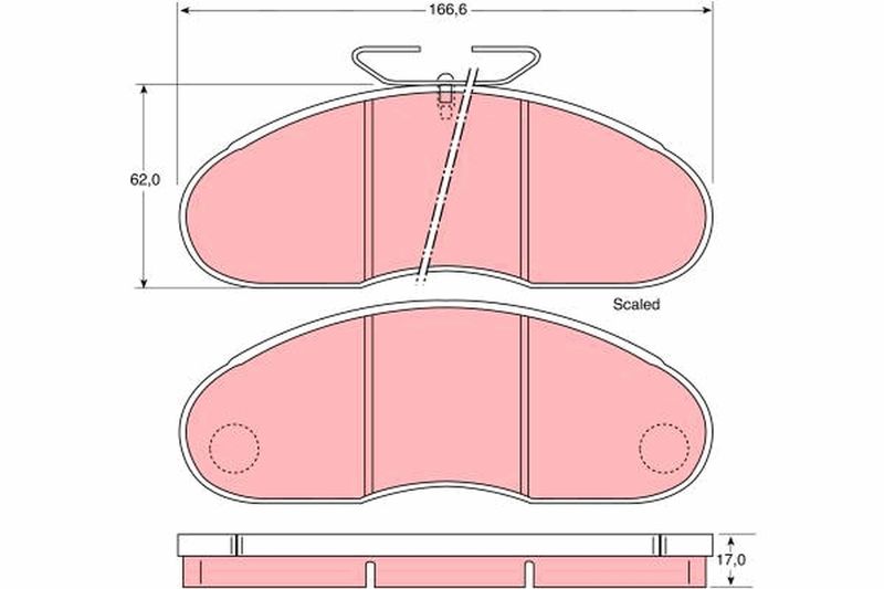 Brake Pad Set, disc brake TRW GDB948