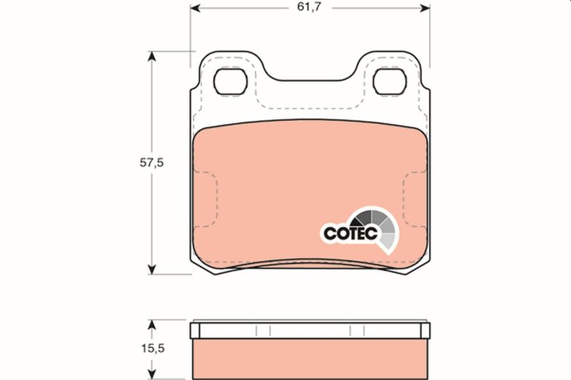 Brake Pad Set, disc brake TRW GDB952