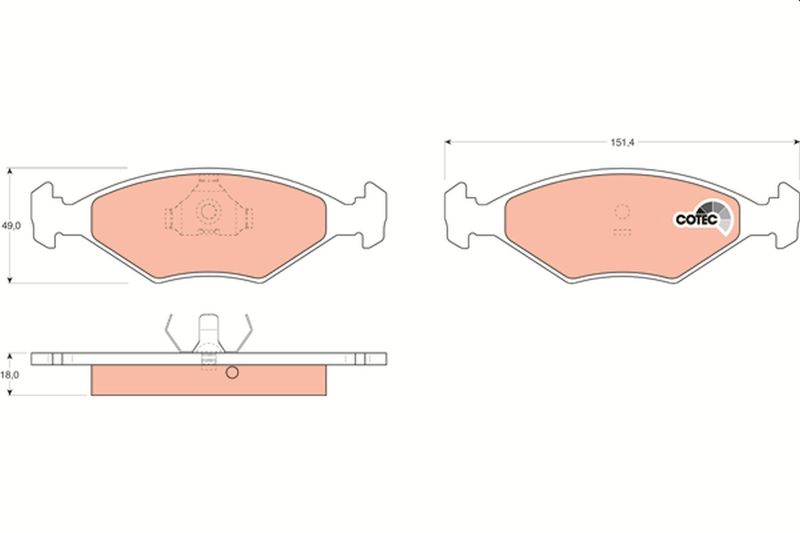 Brake Pad Set, disc brake TRW GDB958