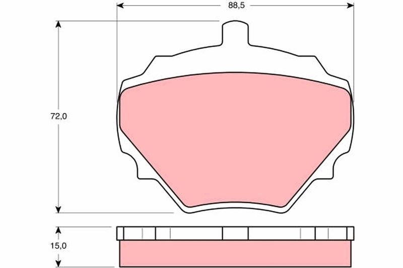 Brake Pad Set, disc brake TRW GDB974