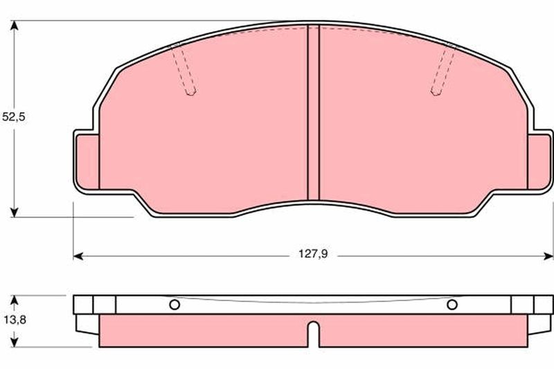 Комплект гальмівних накладок, дискове гальмо TRW GDB980