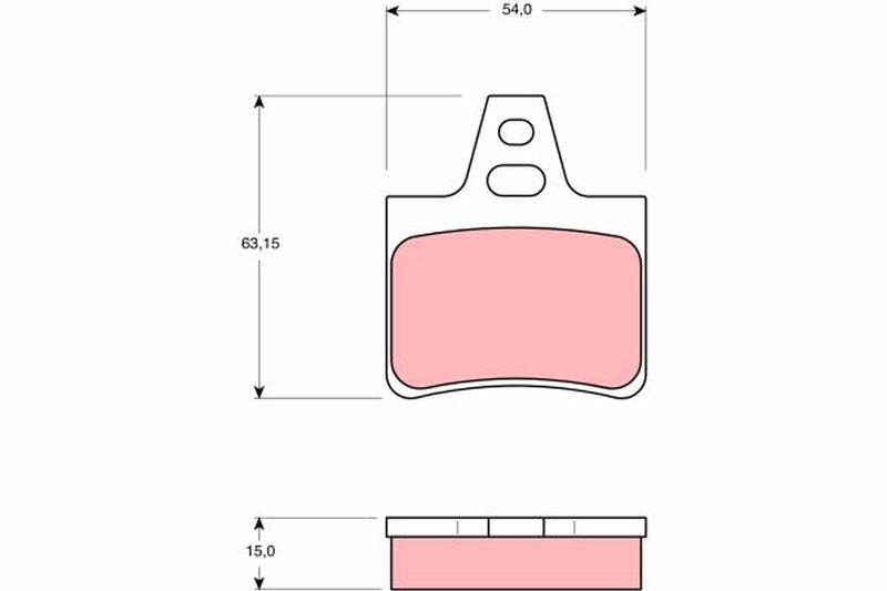 Brake Pad Set, disc brake TRW GDB986