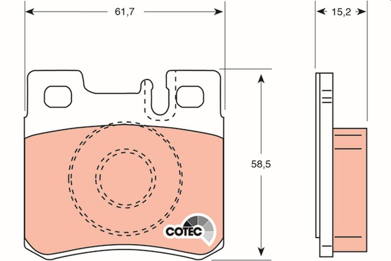 Brake Pad Set, disc brake TRW GDB987