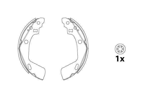 Brake Shoe Set, parking brake TRW GS8865