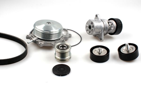 Water Pump + V-Ribbed Belt Kit HEPU PK15130A