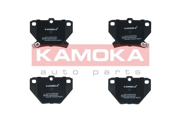 Комплект гальмівних накладок, дискове гальмо KAMOKA JQ101158