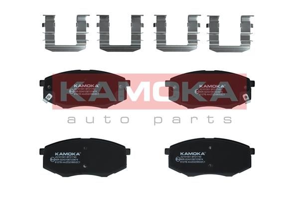 Комплект гальмівних накладок, дискове гальмо KAMOKA JQ101301