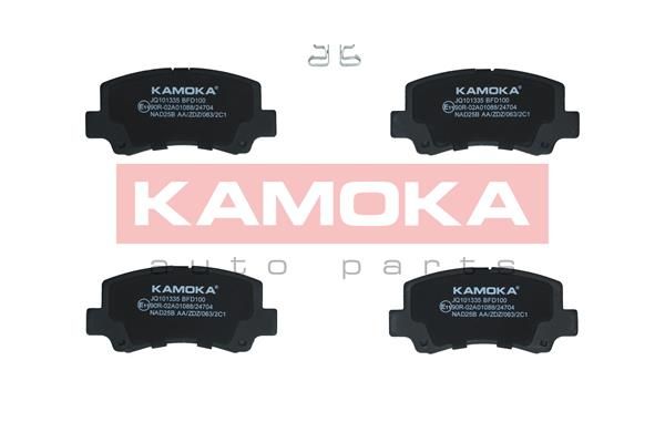 Комплект гальмівних накладок, дискове гальмо KAMOKA JQ101335