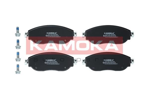 Комплект гальмівних накладок, дискове гальмо KAMOKA JQ101381