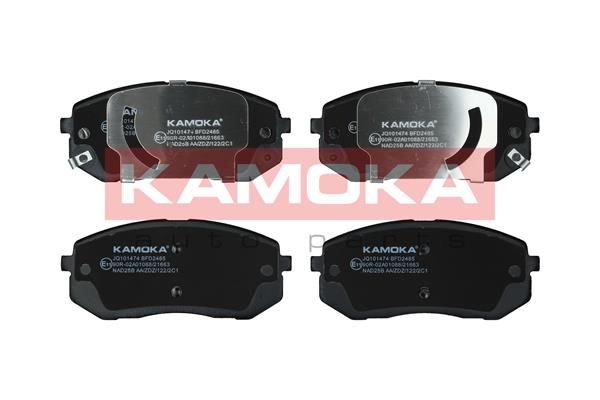 Комплект гальмівних накладок, дискове гальмо KAMOKA JQ101474