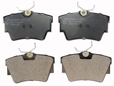 Brake Pad Set, disc brake DENCKERMANN B110870