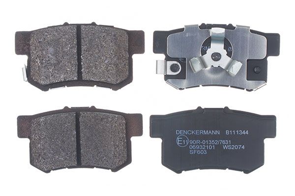 Комплект гальмівних накладок, дискове гальмо DENCKERMANN B111344