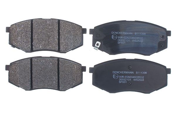 Brake Pad Set, disc brake DENCKERMANN B111398