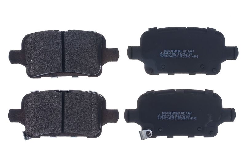 Brake Pad Set, disc brake DENCKERMANN B111449