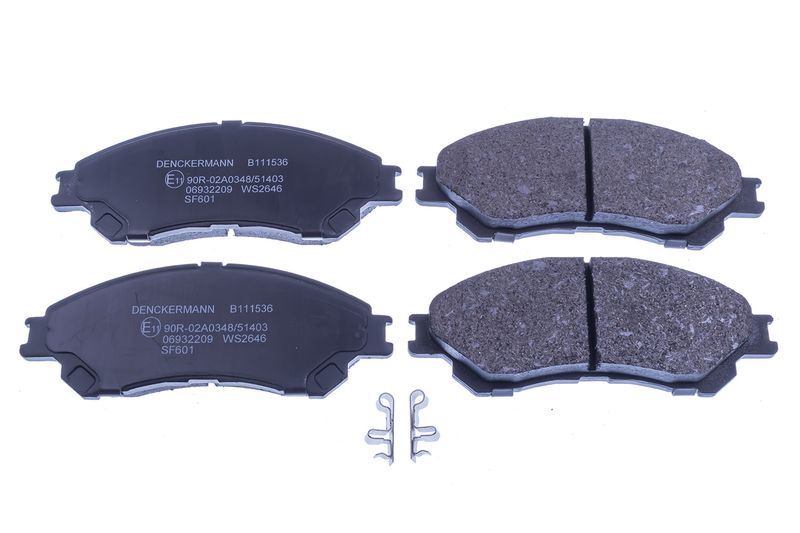 Brake Pad Set, disc brake DENCKERMANN B111536