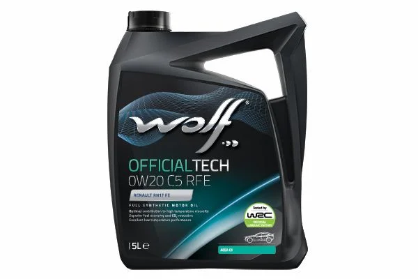 Variklio alyva OFFICIALTECH 0W20 C5 RFE | ACEA C3 WOLF 1042489