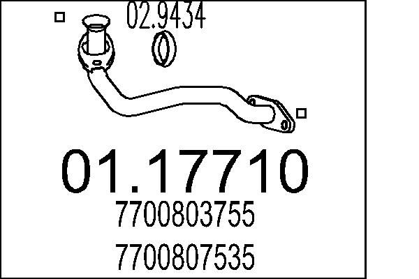 Вихлопна труба MTS 01.17710