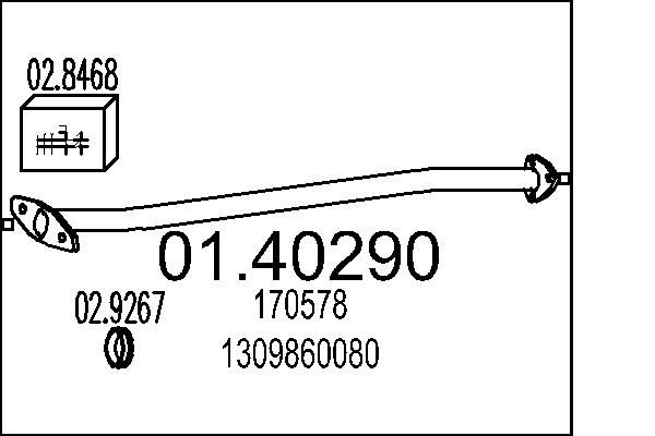 Exhaust Pipe MTS 01.40290