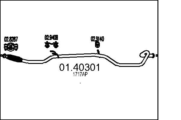 Exhaust Pipe MTS 01.40301