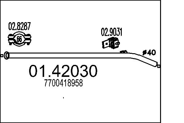 Вихлопна труба MTS 01.42030