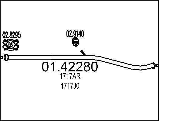 Вихлопна труба MTS 01.42280