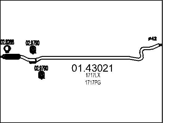 Exhaust Pipe MTS 01.43021