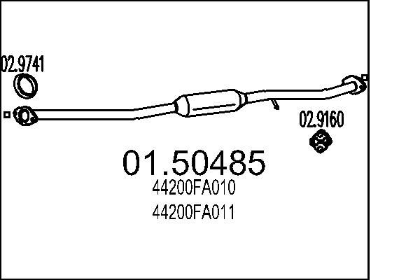 Проміжний глушник MTS 01.50485