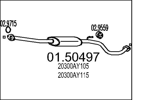 Проміжний глушник MTS 01.50497