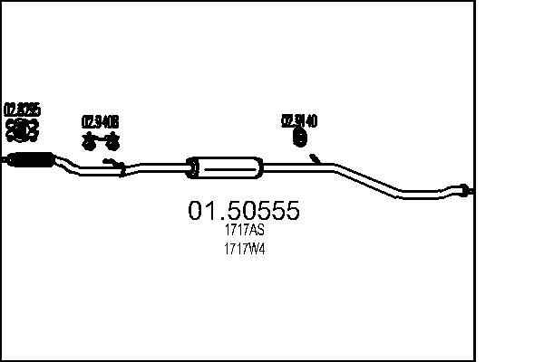 Проміжний глушник MTS 01.50555
