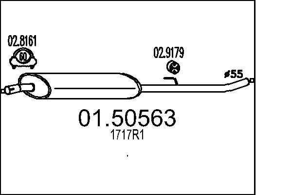 Centre Muffler MTS 01.50563