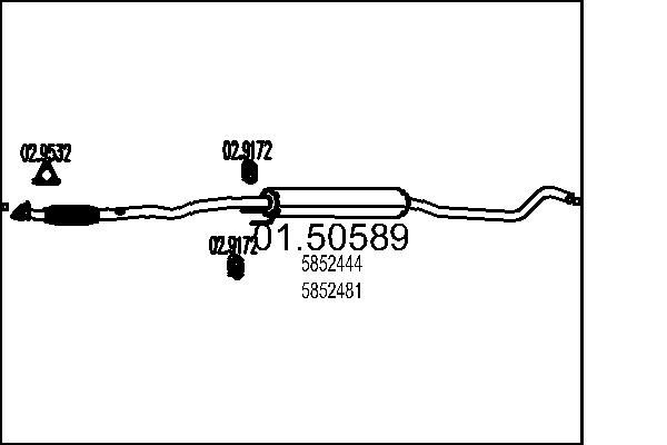 Проміжний глушник MTS 01.50589