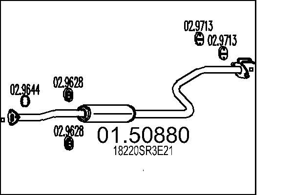 Centre Muffler MTS 01.50880