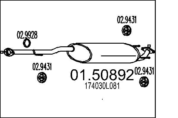 Проміжний глушник MTS 01.50892
