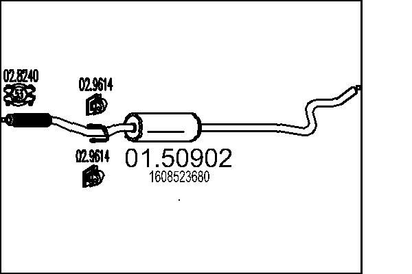 Centre Muffler MTS 01.50902