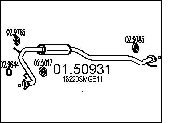 Centre Muffler MTS 01.50931