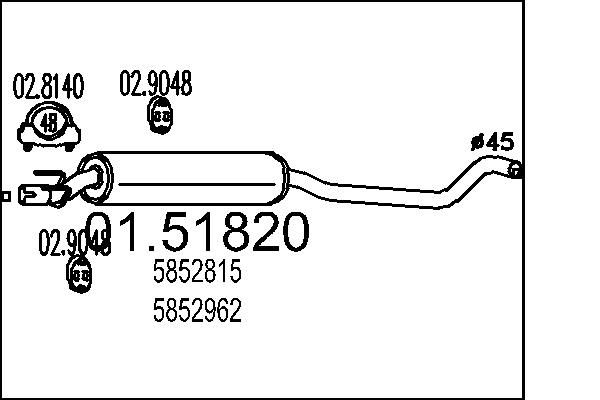 Centre Muffler MTS 01.51820