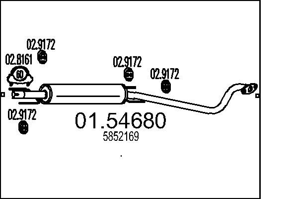 Centre Muffler MTS 01.54680