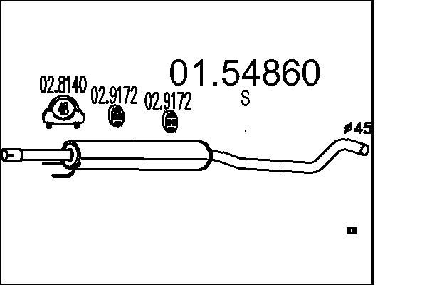 Проміжний глушник MTS 01.54860