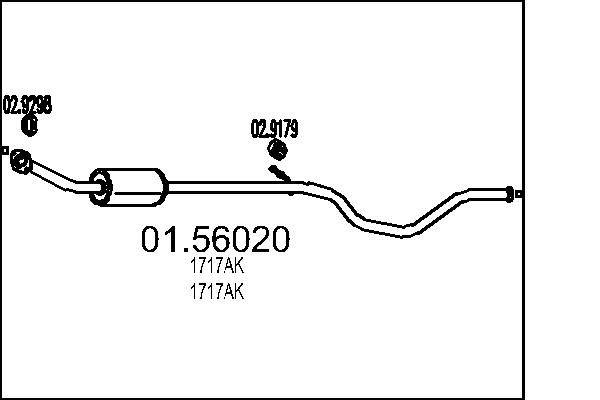 Проміжний глушник MTS 01.56020