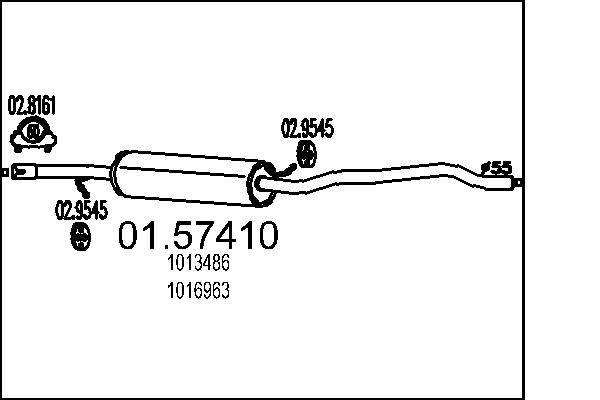 Centre Muffler MTS 01.57410