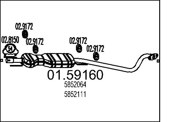 Centre Muffler MTS 01.59160