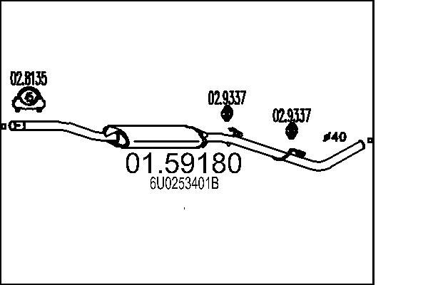 Проміжний глушник MTS 01.59180