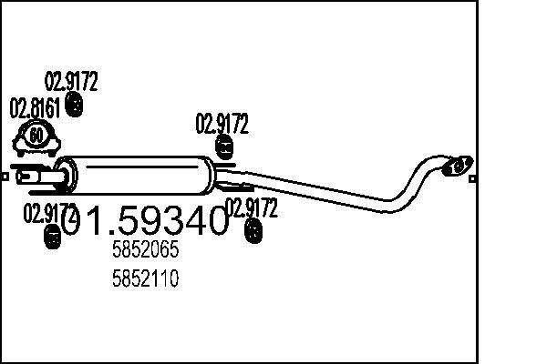 Centre Muffler MTS 01.59340